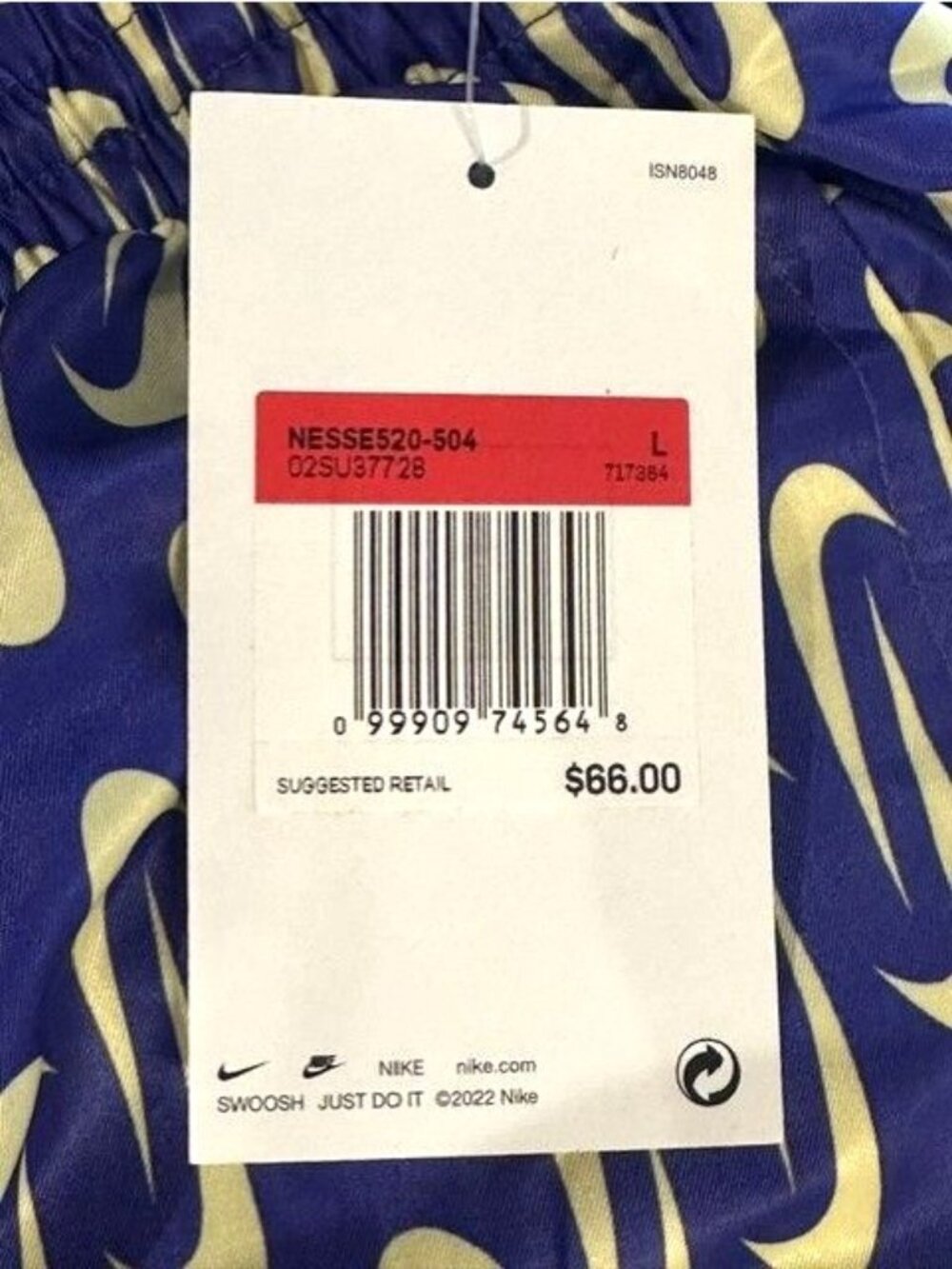 Nike Swim Logo 5" Shorts Trunks Bathing Suit NESSE520-504 Men's L NEW with Tags - Picture 3 of 10